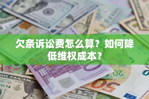 北京欠条诉讼费怎么算？如何降低维权成本？