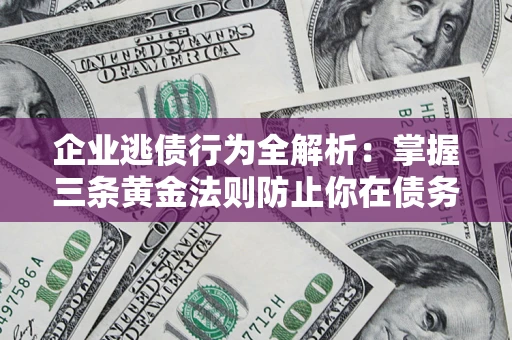北京企业逃债行为全解析：掌握三条黄金法则防止你在债务乱局中“踩雷”
