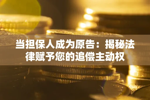 北京当担保人成为原告:揭秘法律赋予您的追偿主动权 北京当担保人成为原告:揭秘法律赋予您的追偿主动权