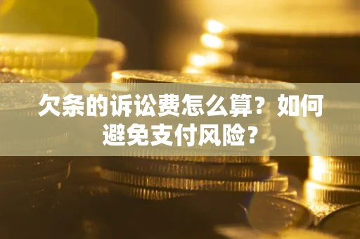 北京欠条的诉讼费怎么算？如何避免支付风险？