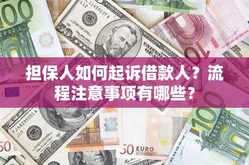 北京担保人如何起诉借款人？流程注意事项有哪些？